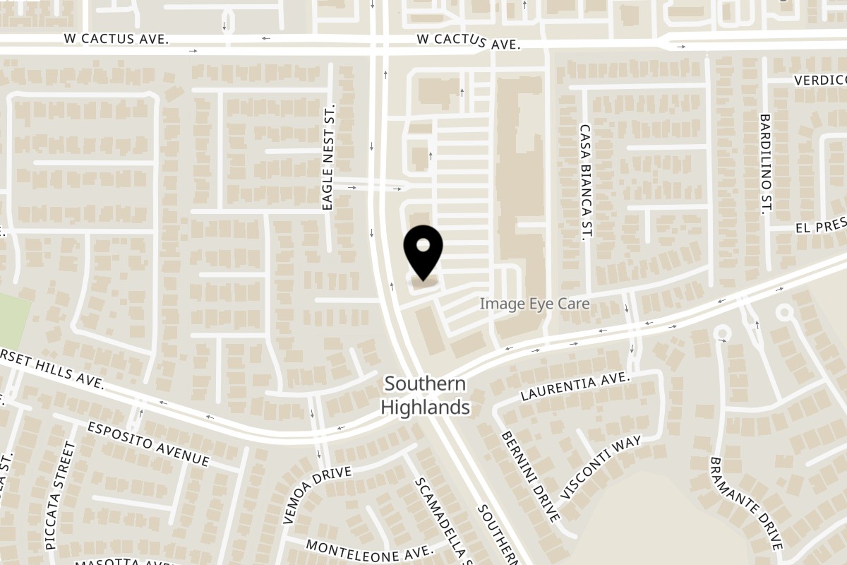 Map showing the location of BOWLZ LV on 10650 Southern Highlands Pkwy Ste 101 in Las Vegas
